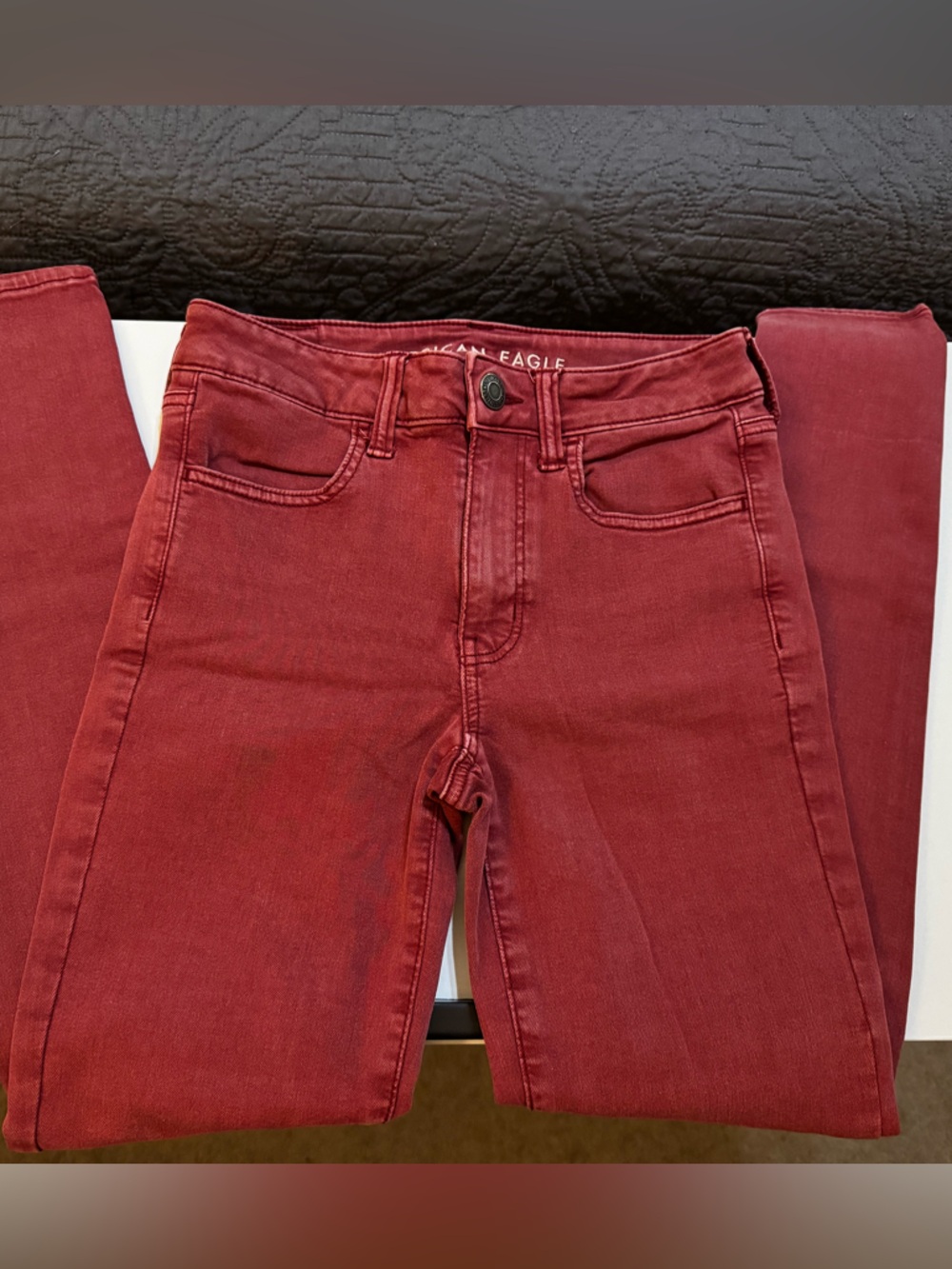 American Eagle Outfitters Burgundy Skinny Jeans